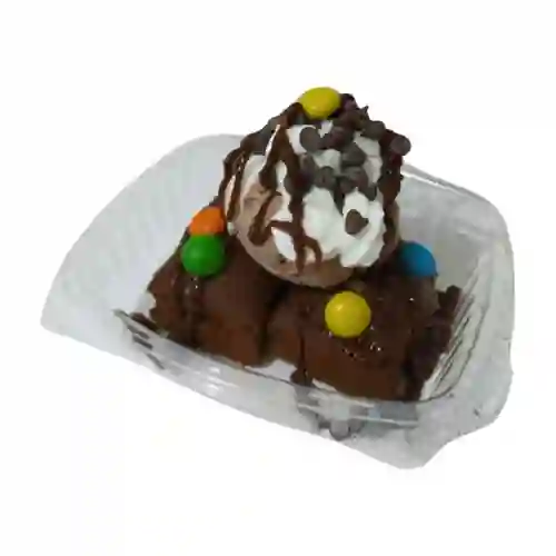 Brownie con una Bola de Helado