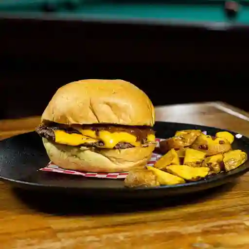 Hamburguesa montañera bbq + coca-cola