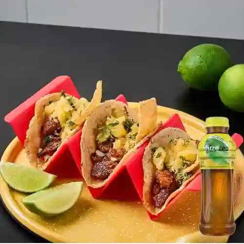 Combo Taco Al Pastor + Fuze Tea Limón 400ML