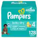 Pampers Pañales Baby-Dry Talla 4 x 128 Unidades