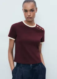 Camiseta Pirti Burdeos Talla XS Mujer Mango