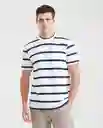 Camiseta Striped Azul Medianoche Ultra Oscuro Talla S Chevignon