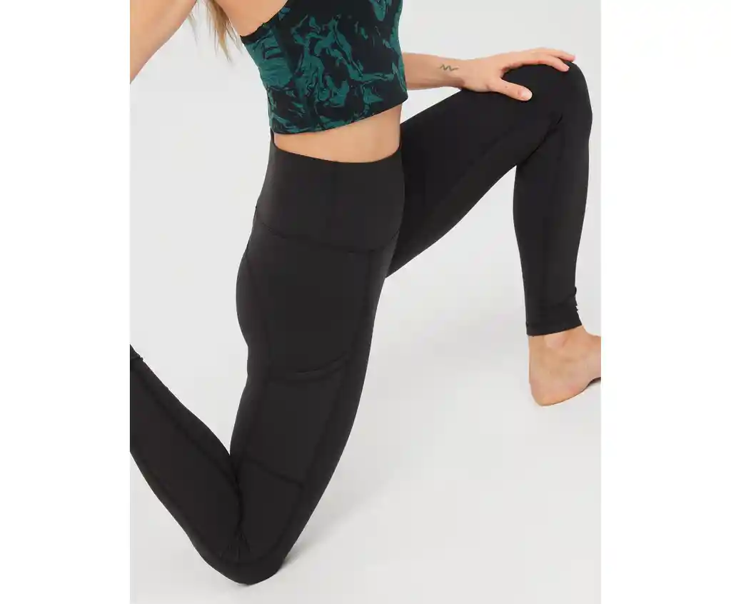 Leggings Negro Talla Sm Reg Aerie American Eagle