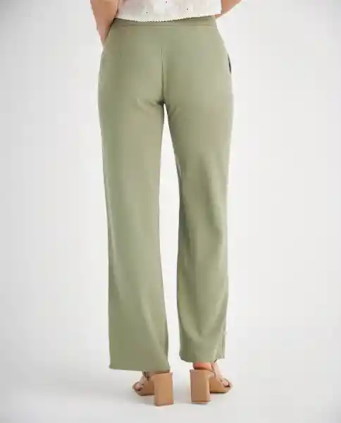 Pantalón Verde Óleo Medio Talla 12 439F014 Esprit