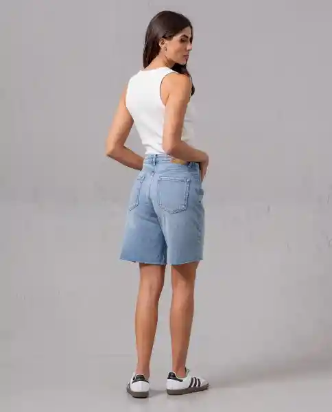 Bermuda Denim Mujer Azul Rivera Medio Talla 6 41948 Rifle