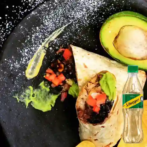 Burrito de Chicharrón +Schweppes Ginger Ale 400ml
