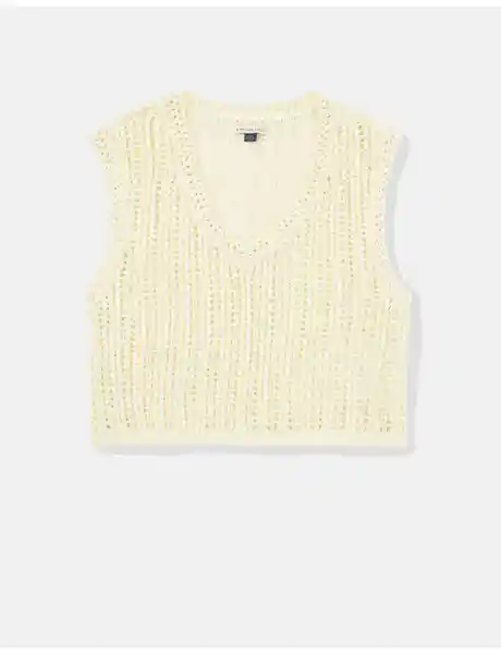 Suéter Tejido Mujer Amarillo Talla MEDIUM American Eagle