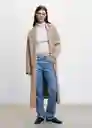 Abrigo Ringo Topo Talla XL Mujer Mango