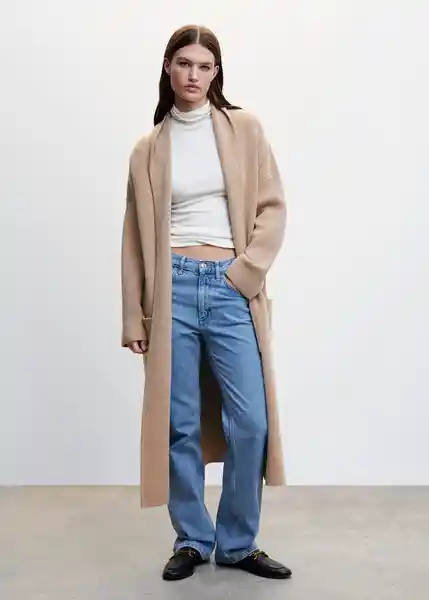 Abrigo Ringo Topo Talla XL Mujer Mango