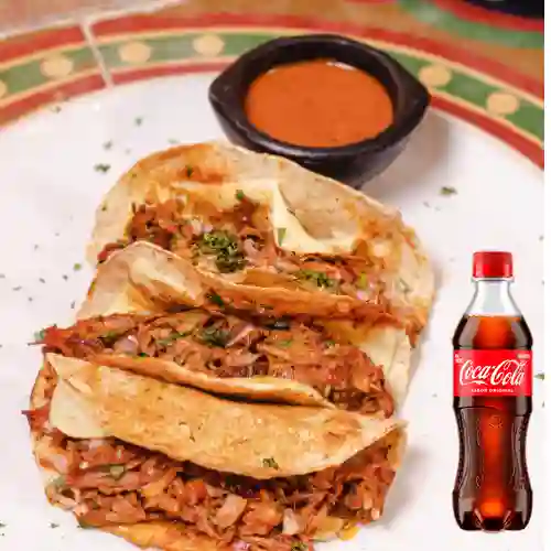 Combo Tacos de Birria + Coca Cola Original 400 ml