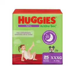 Pañales Huggies Active Sec Pants Etapa 6/XXXG Absorción 25 Und