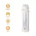 Botella Vidrio Tapa Abatible Pico Asa Blanco 580 mL Serie Miniso