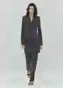 Blazer Americana Elfo Gris Claro Vigoré Talla L Mujer Mango