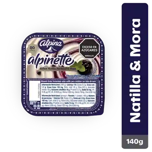 Alpina Alimento Lácteo Alpinette Navidad Natilla 140 g