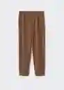 Pantalón Neo Marron Talla M Mujer Mango