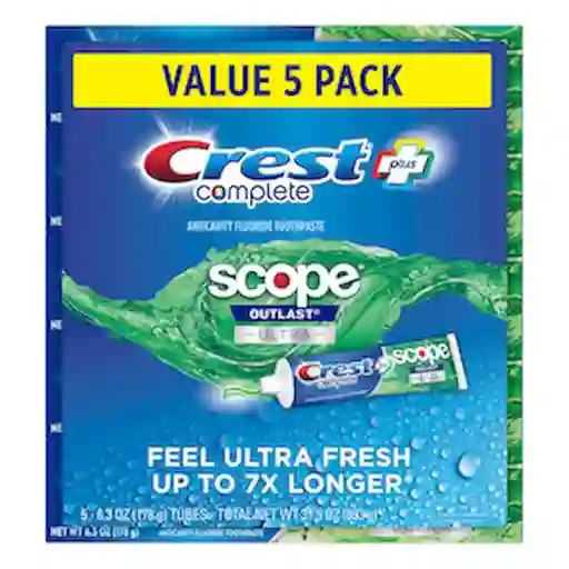 Crest Pack Crema Dental Complete + Scope Advanced Active Foam