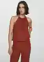 Top Matilda Terracota Talla S Mujer Mango