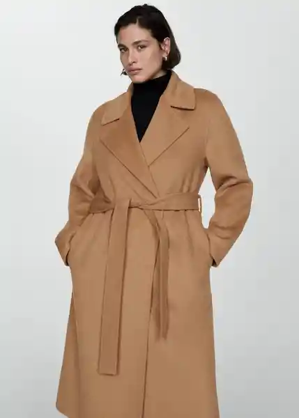 Abrigo Batín Camel Talla M Mujer Mango