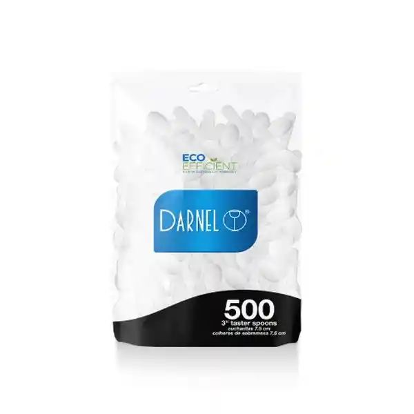 Darnel Cucharita Plástica Blanca 7.5 cm