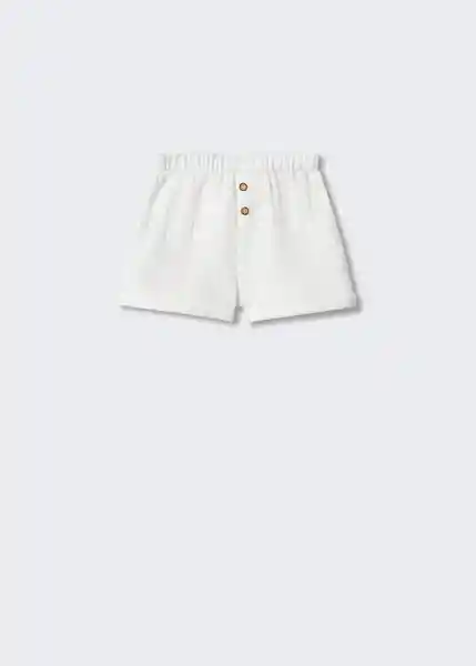 Short Anton Blanco Talla 64 Niños Mango