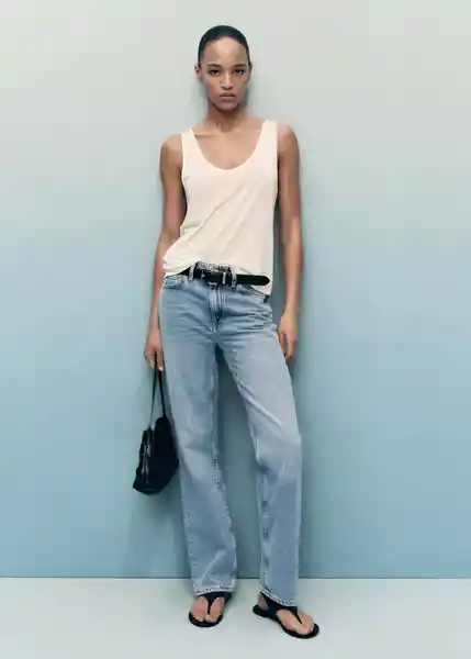Jean Matilda Tejano Medio Talla 36 Mujer Mango