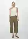 Pantalón Lidof Khaki Talla L Mujer Mango