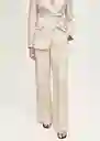 Pantalón Margarit Piedra Talla 38 Mujer Mango