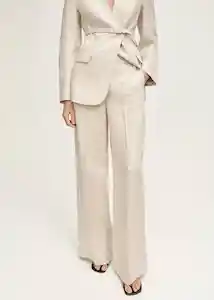 Pantalón Margarit Piedra Talla 38 Mujer Mango