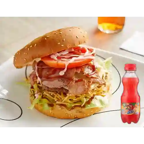 Combo Burguer Mixta. + Jugo Hit Mango 350 ml