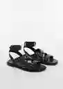 Sandalias Leyre Negro Talla 40 Niñas Mango