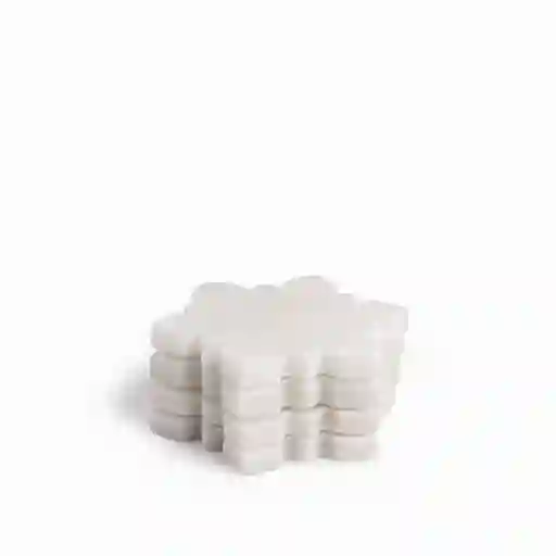 Set Porta Vaso Snowflake Mármol Ambiente Gourmet