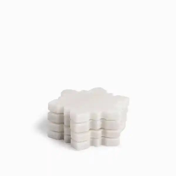 Set Porta Vaso Snowflake Mármol Ambiente Gourmet