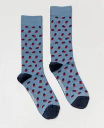 Medias Men Dots Azul Tormentoso Oscuro Talla 10-12 Chevignon