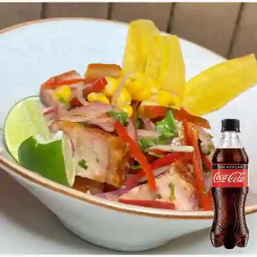 Combo Ceviche de Chicharrón + Coca Cola Zero 400Ml