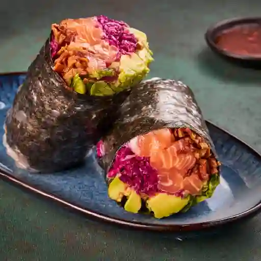 Roll harumaki salmón fresco
