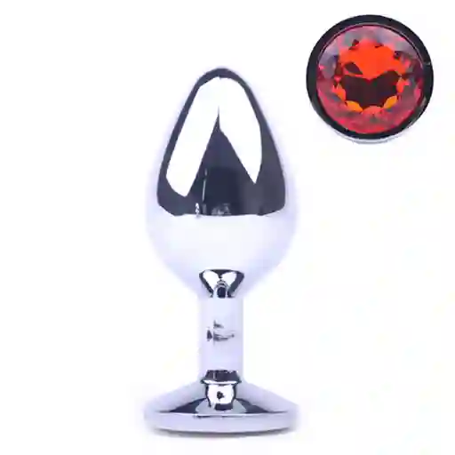 Plug anal en acero talla m con joya