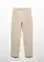 Pantalón Barry Beige Talla 40 Mujer Mango