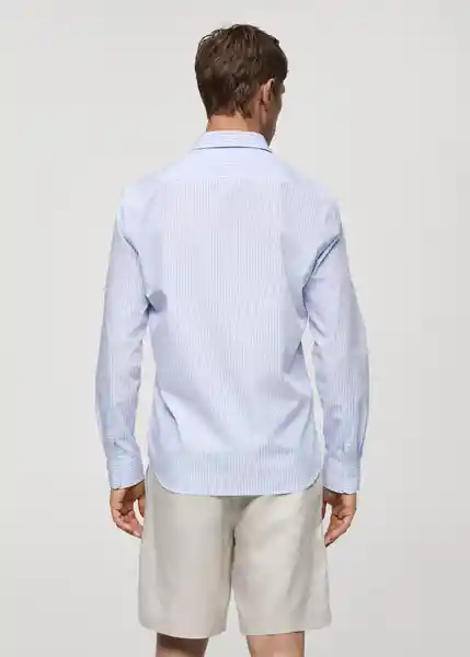 Camisa Garda Azul Talla S Hombre Mango