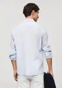 Camisa Roux Celeste Talla M Hombre Mango