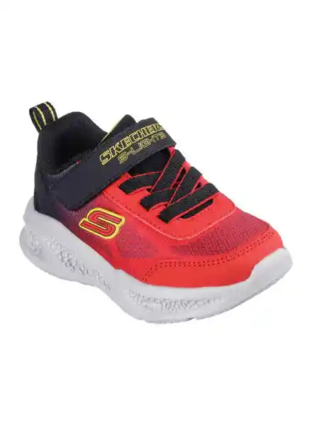 Skechers Tenis de Niño Meteor Lights Rojo Talla 9