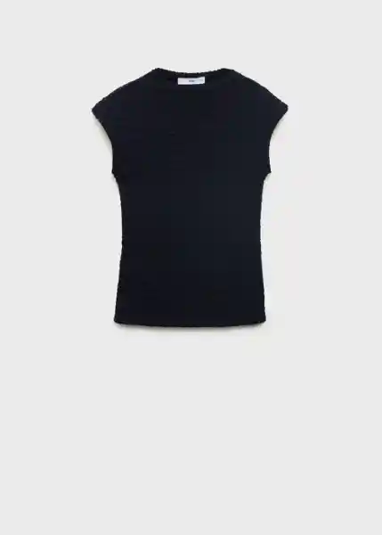 Top Turi Navy Talla M Mujer Mango