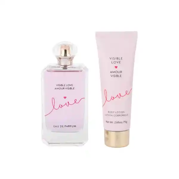 Set de Regalo Perfume y Crema Corporal Visible Love Miniso