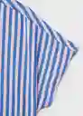 Camisa Mykonos Azul Talla XS Mujer Mango