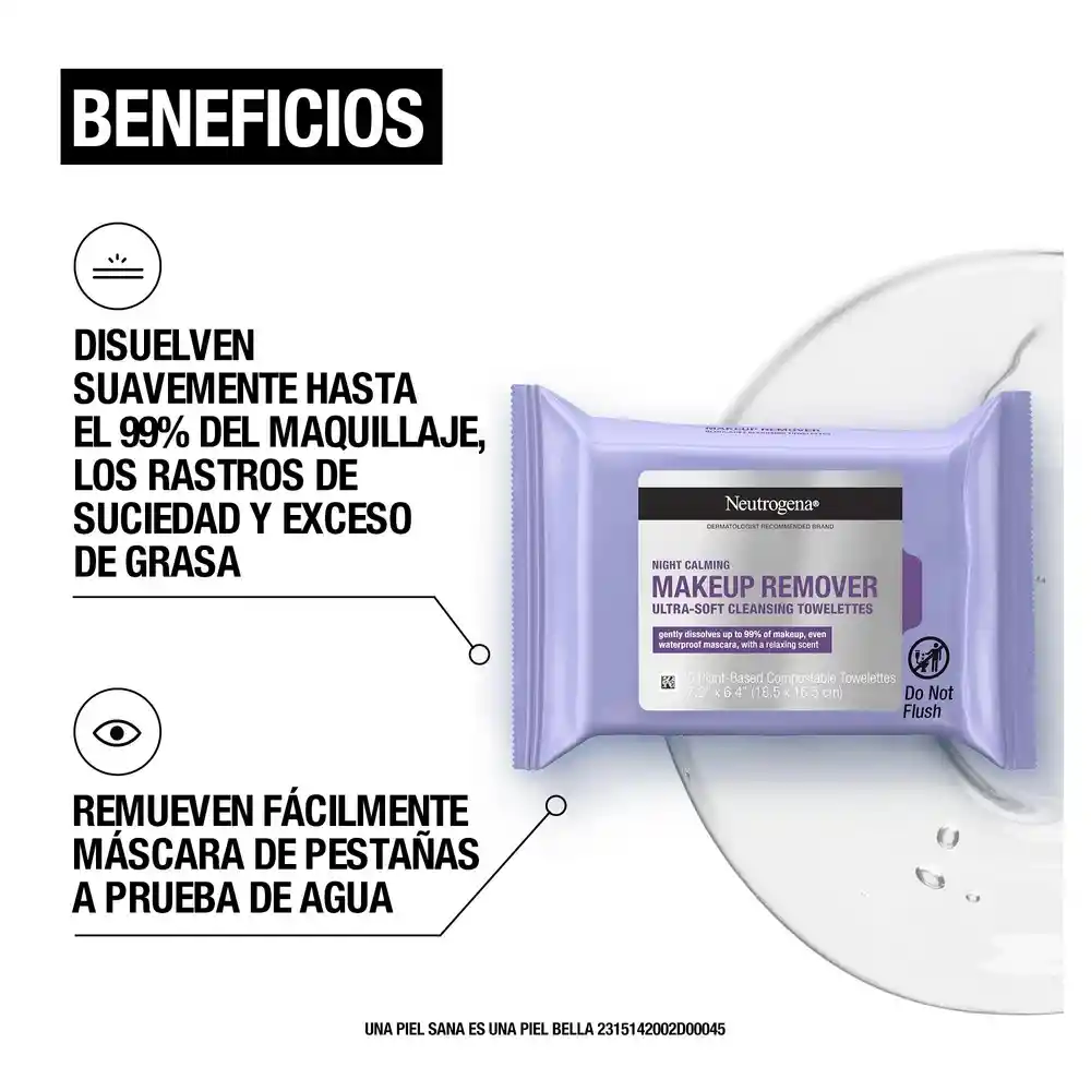 Neutrogena Toallitas Desmaquillantes Night Calming