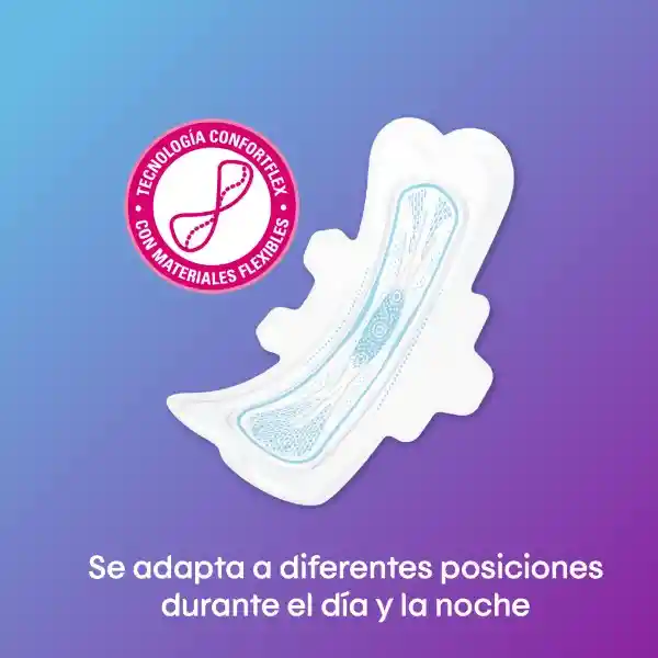 Toallas Higiénicas Femeninas Kotex Nocturna Discreta 8 Und