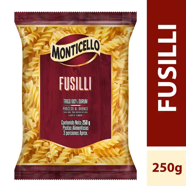 Monticello Pastas Fusilli 250 g