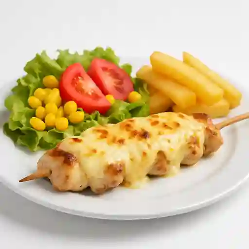 Chuzo de Pollo Gratinado