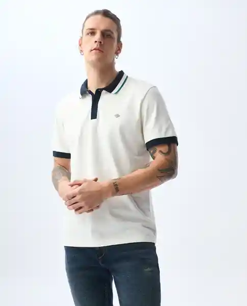 Camiseta Hombre Crudo Talla M 801G001_CRU110606 Americanino