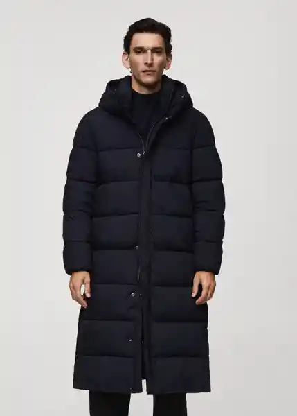 Abrigo Anorak Turino Navy Talla XL Hombre Mango