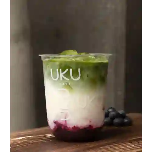 Matcha Blueberry Latte 16 Onz